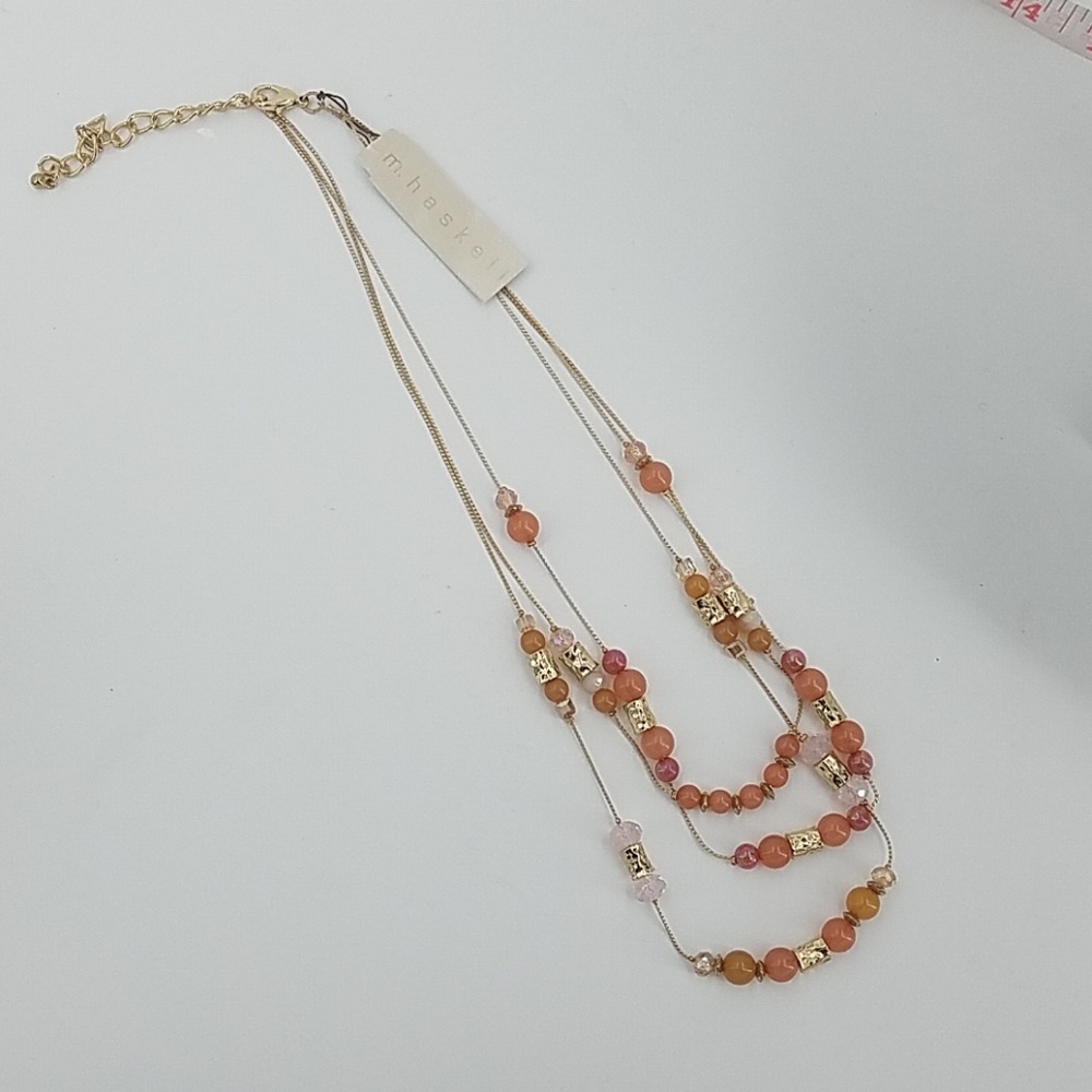 🆕️ m. haskell Three Row Multi Beaded Necklace